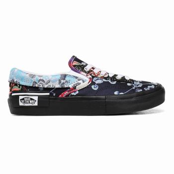 Női Vans Florals CAP Slip-on Cipő VA3089217 Fekete